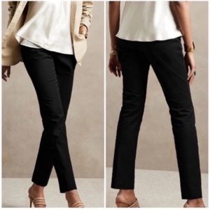 BANANA REPUBLIC Black Ryan Slim Straight-Fit Washable Bi-Stretch Pant